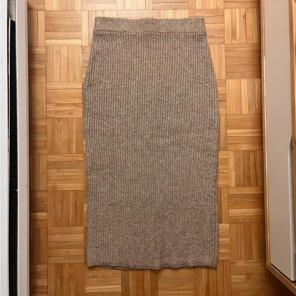 ASOS Maternity Tan Knit Midi Skirt